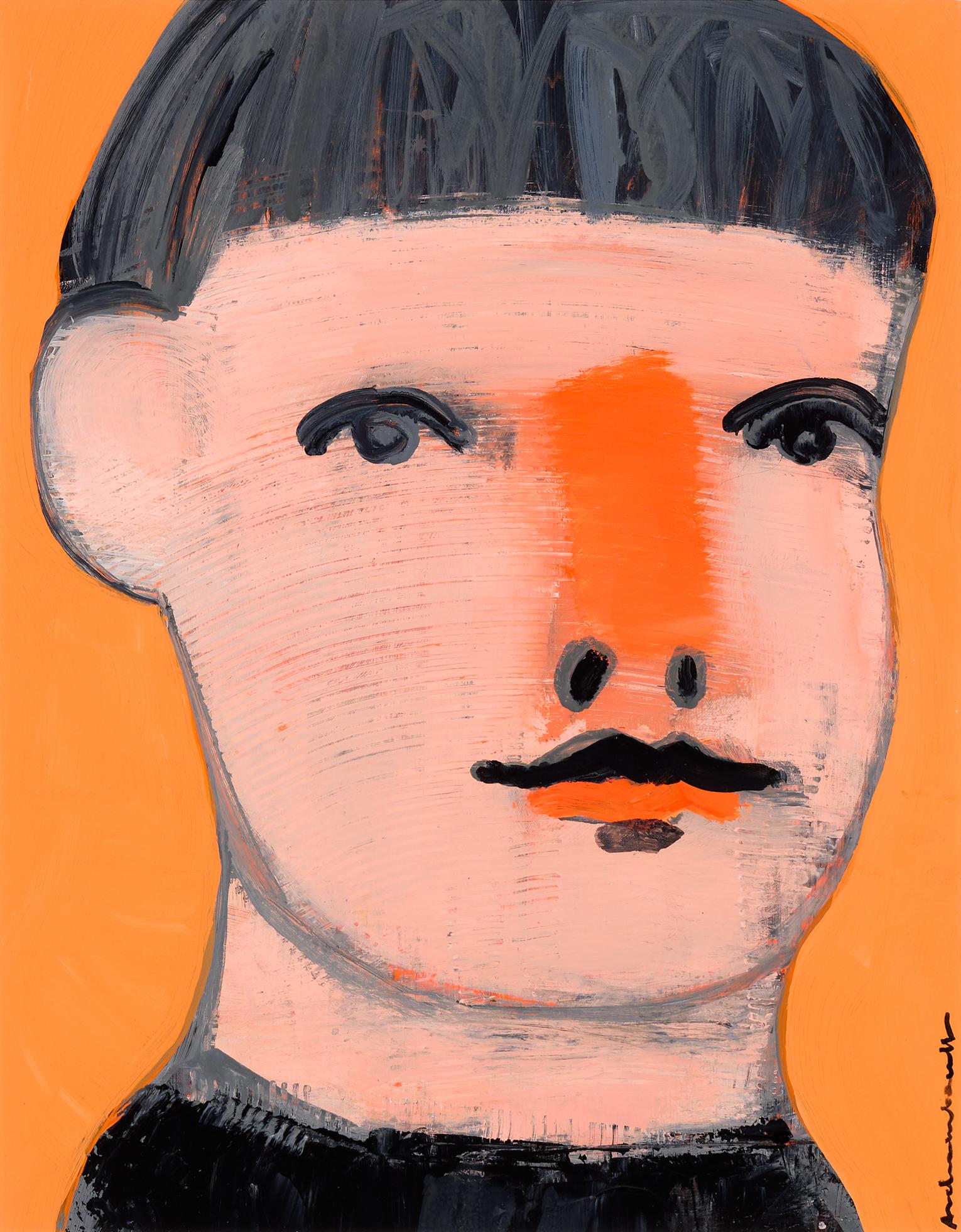 Ritratto con naso rosso - Painting Contemporaneo di Paulina Archambault