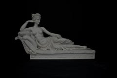 Paulina Borghese Marble Sculpture, 20th Century