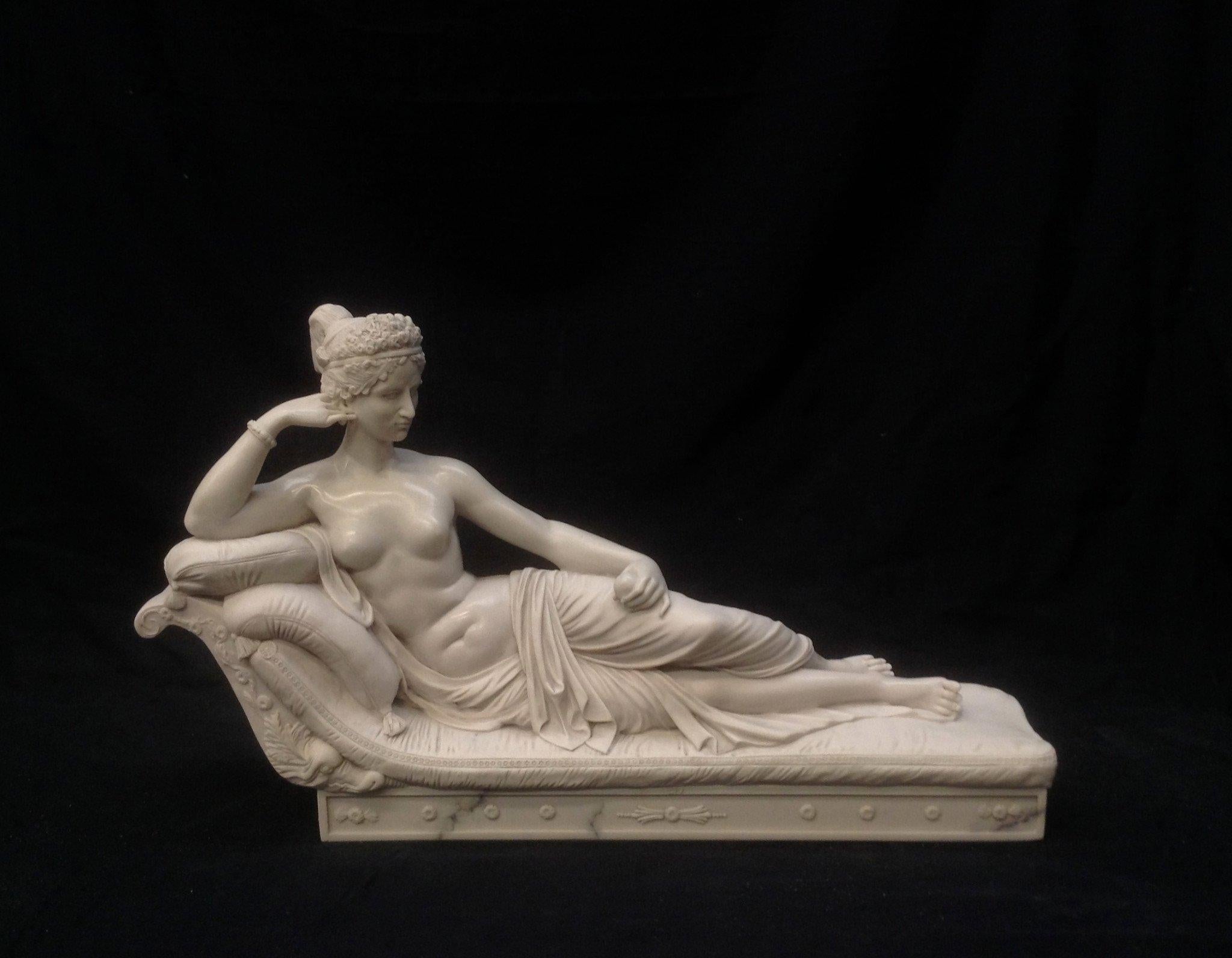 Paulina Borghese Marble Sculpture, 20th Century In Excellent Condition For Sale In London, GB