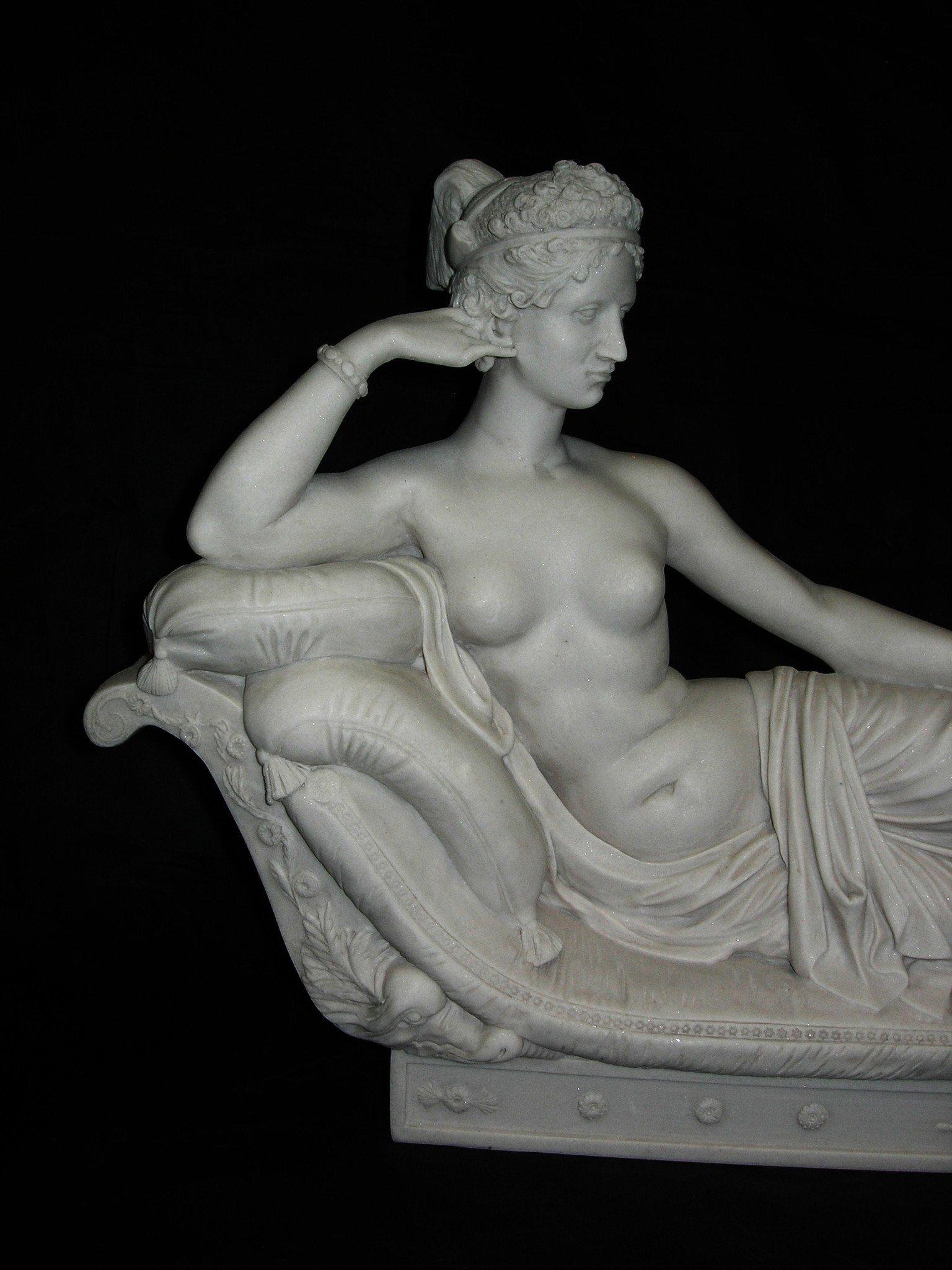 Paulina Borghese Marble Sculpture, 20th Century For Sale 3