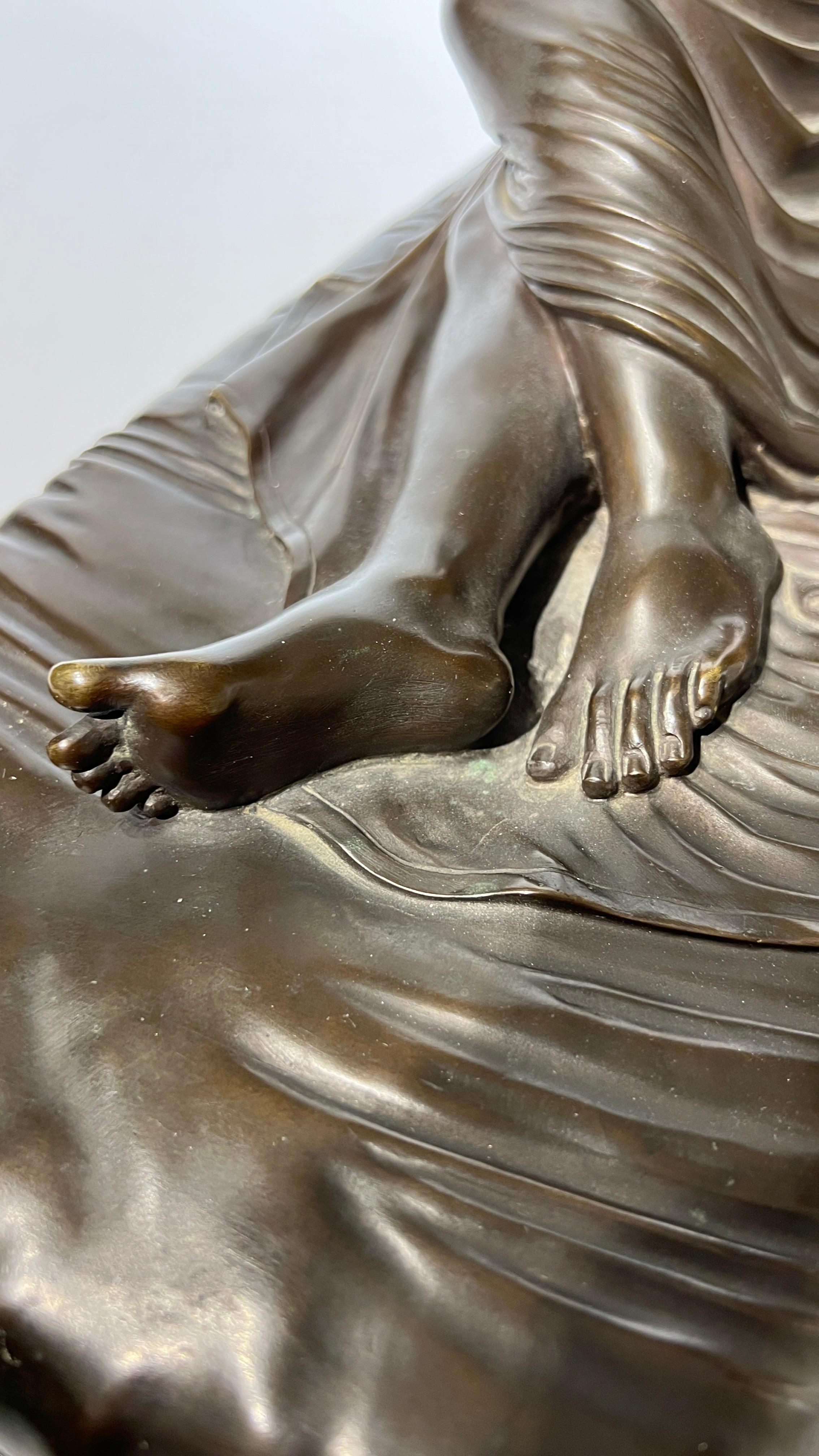 Pauline Bonaparte en bronze représentant Vénus Victrix d'après Antonio Canova en vente 2