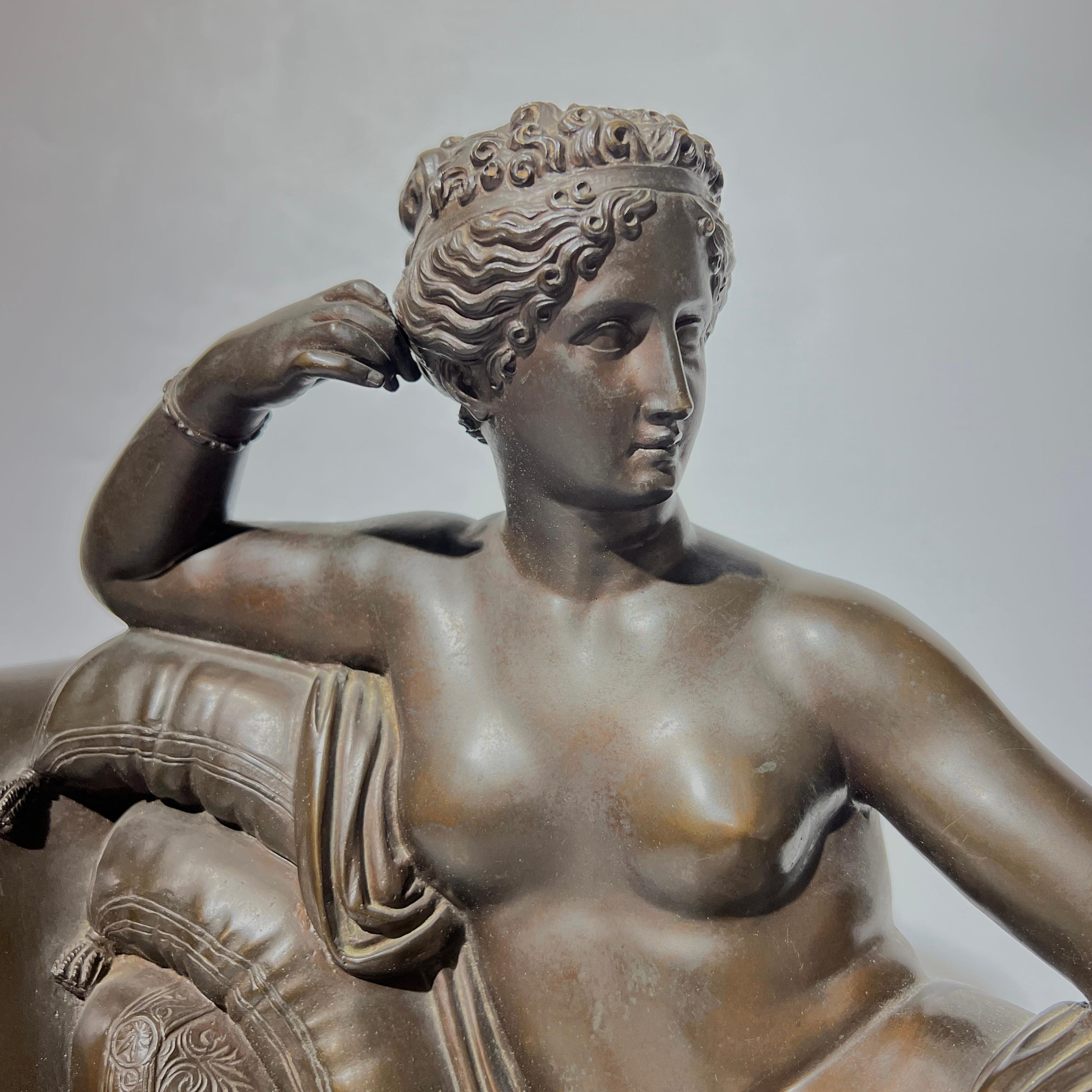 XIXe siècle Pauline Bonaparte en bronze représentant Vénus Victrix d'après Antonio Canova en vente