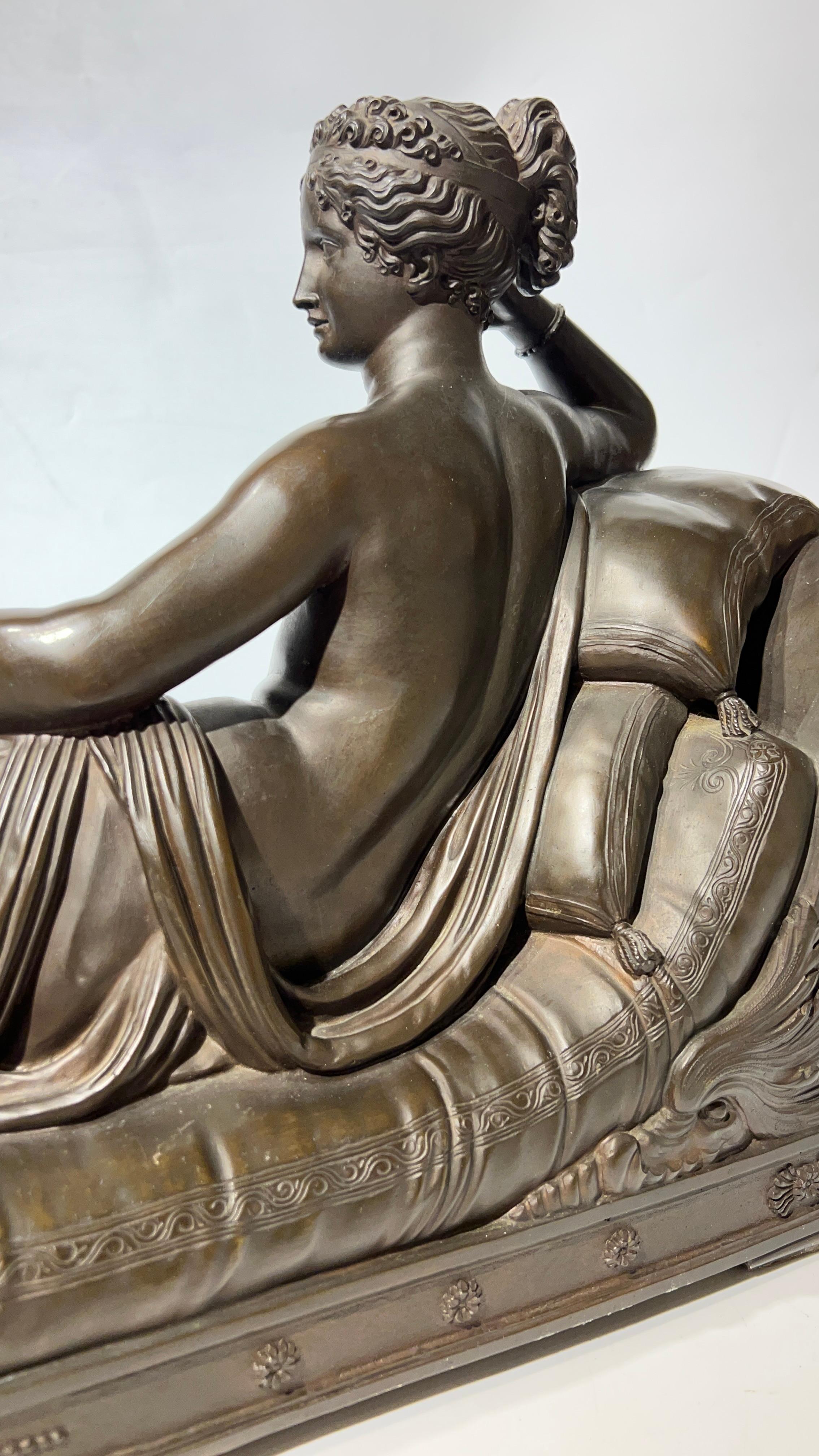 Bronze Pauline Bonaparte en bronze représentant Vénus Victrix d'après Antonio Canova en vente
