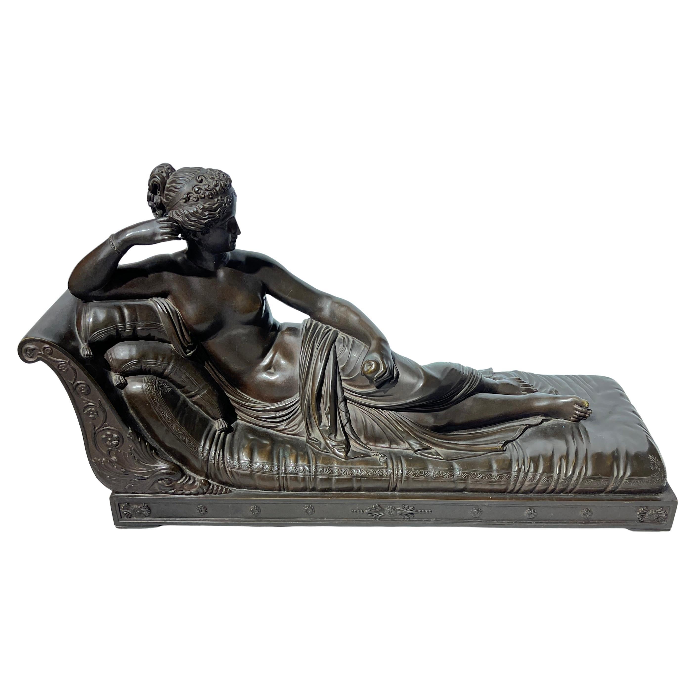 Paulina Bonaparte como Venus Victrix Escultura de bronce según Antonio Canova