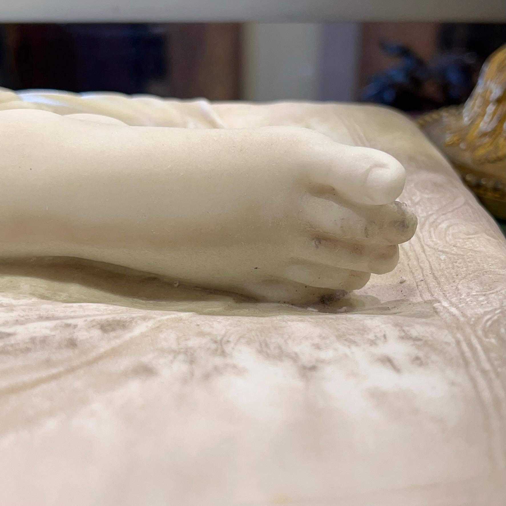 Sculpté à la main Pauline Bonaparte sous le nom de Vénus Victrix, sculpture en marbre d'après Antonio Canova en vente