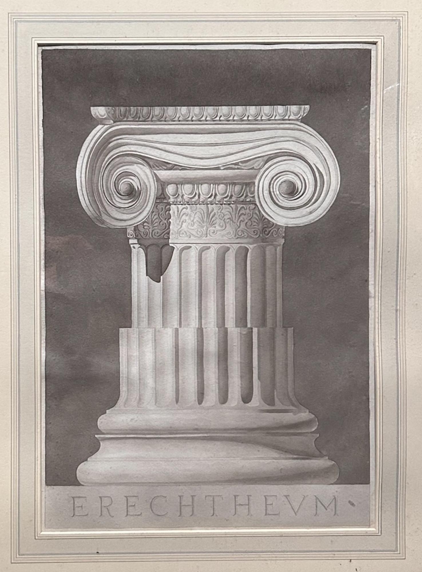 Pauline Chamberlain - Sei grandi disegni architettonici incorniciati - Firmato Penna, inchiostro in vendita 4