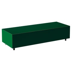 Pauline Deltour Long 
Bloc
 Birch Table in Bottle Green for Established 
Sons