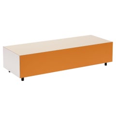 Pauline Deltour Long 'Bloc' Birch Table in Burnt Orange for Established & Sons
