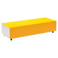 Pauline Deltour Long 'Bloc' Birch Table in Zinc Yellow for Established & Sons