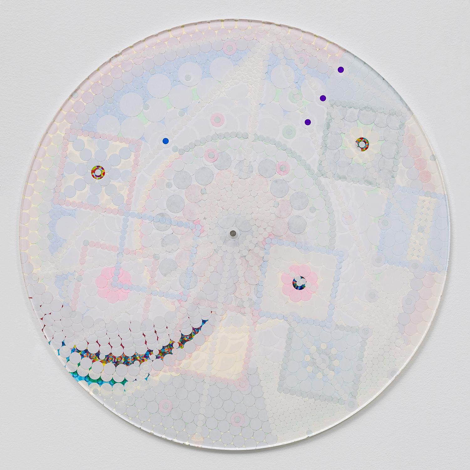 Fusion Mandala n°8, contemporary meditative abstraction in white - Mixed Media Art by Pauline Galiana