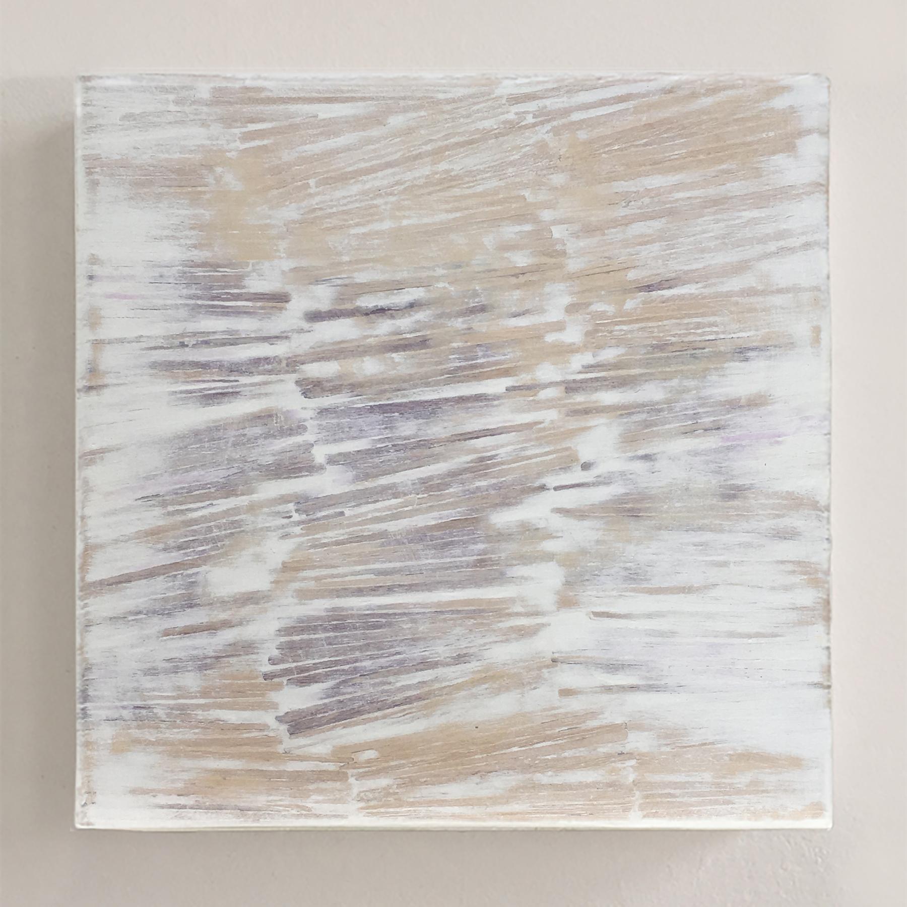 Pauline Galiana Abstract Painting - 3B60-13, neutral toned, white monochromatic gestural abstract