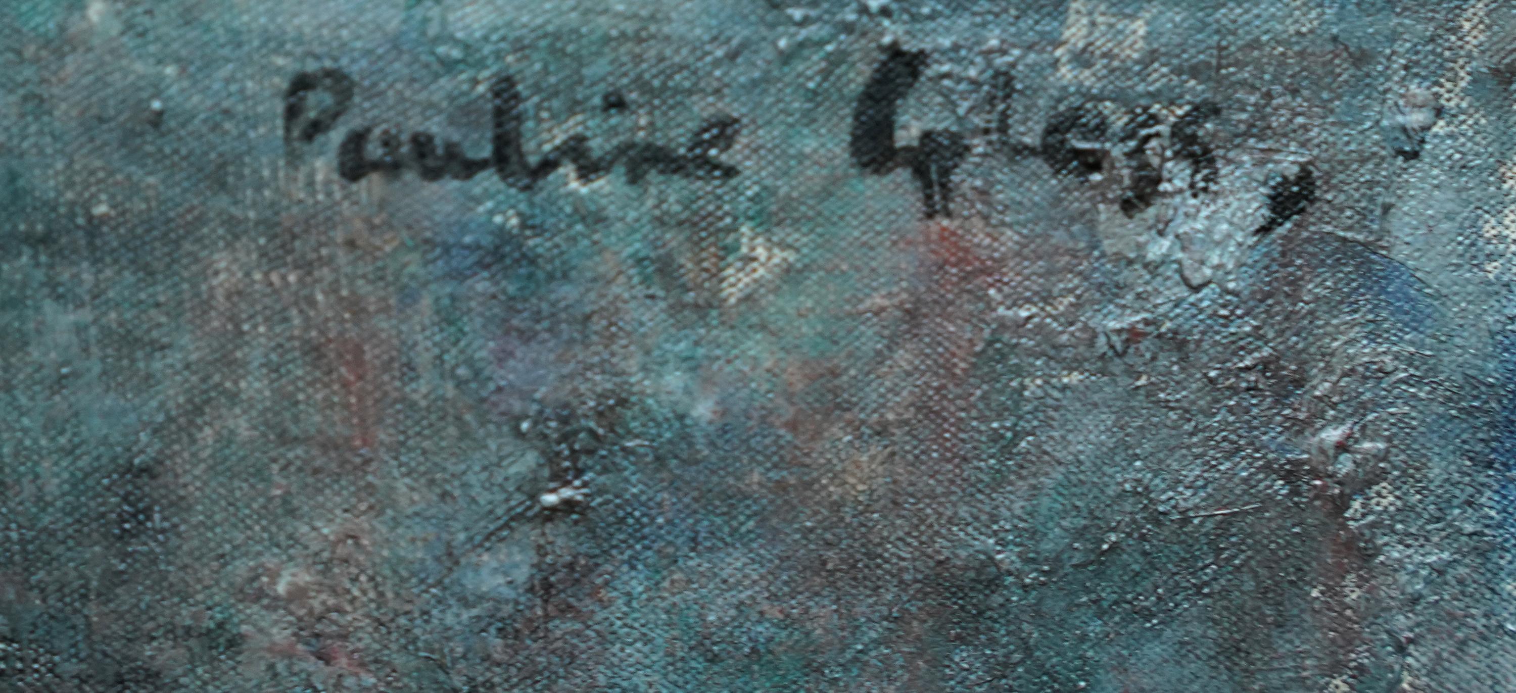 Porträt von Sybyl in Rot - Britischer Post-Impressionismus 1950er Jahre Kunst Ölgemälde im Angebot 2