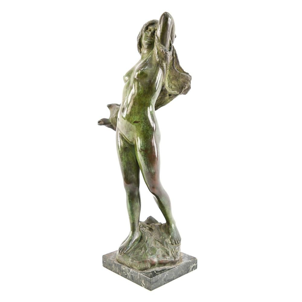 Bronze Pauline Mensch - Nu en bronze du début du XXe siècle en vente