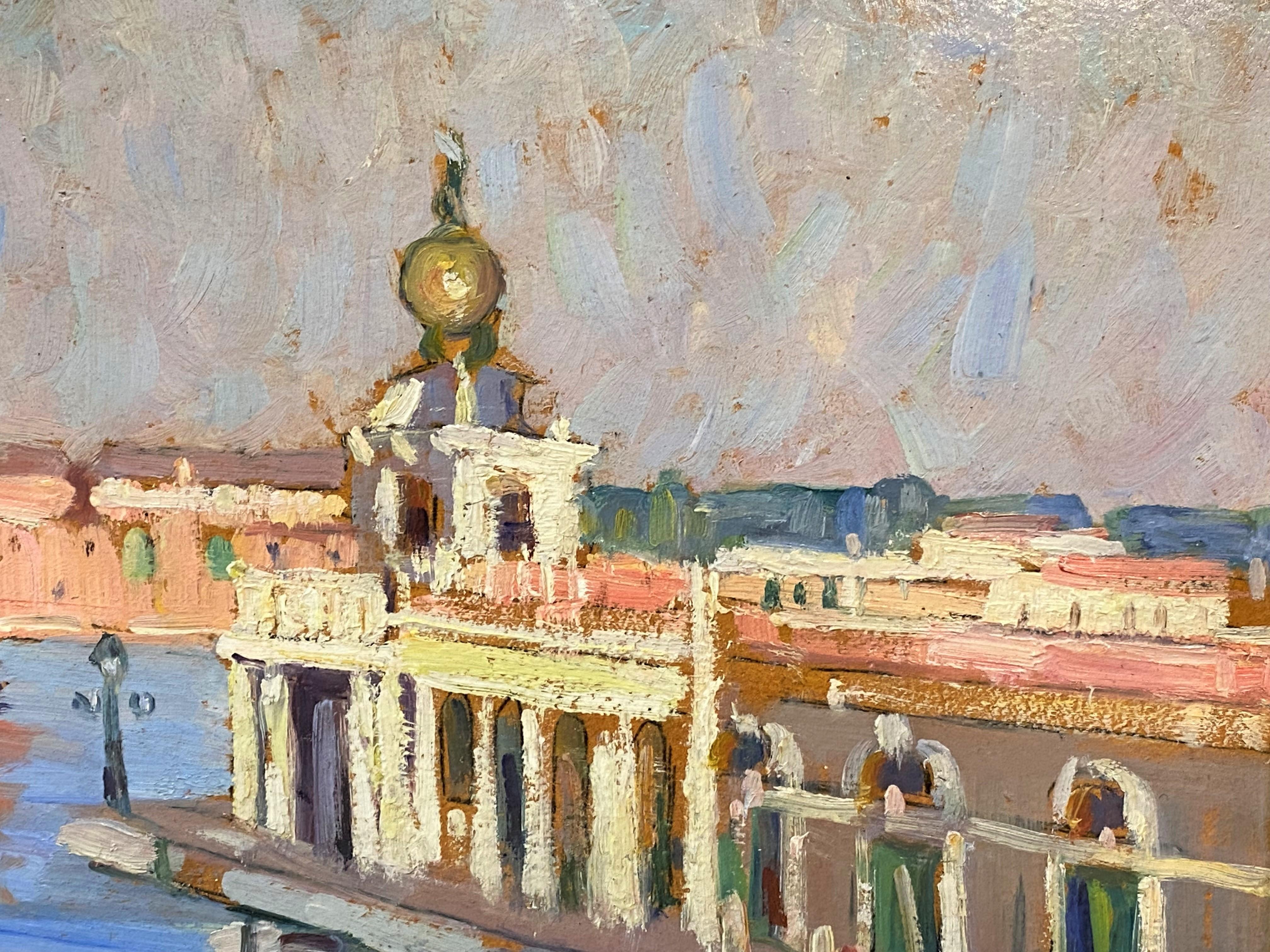 A Scene of Venice - American Impressionist Painting by Pauline Palmer
