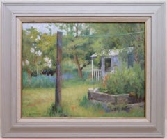 Pauline Plummer - ORIGINAL ENGLISH post impressionist oil painting GARDEN SCENE BY Pauline Plummer ORIGINAL ENGLISH post impressionist oil painting GARDEN SCENE BY Pauline Plummer