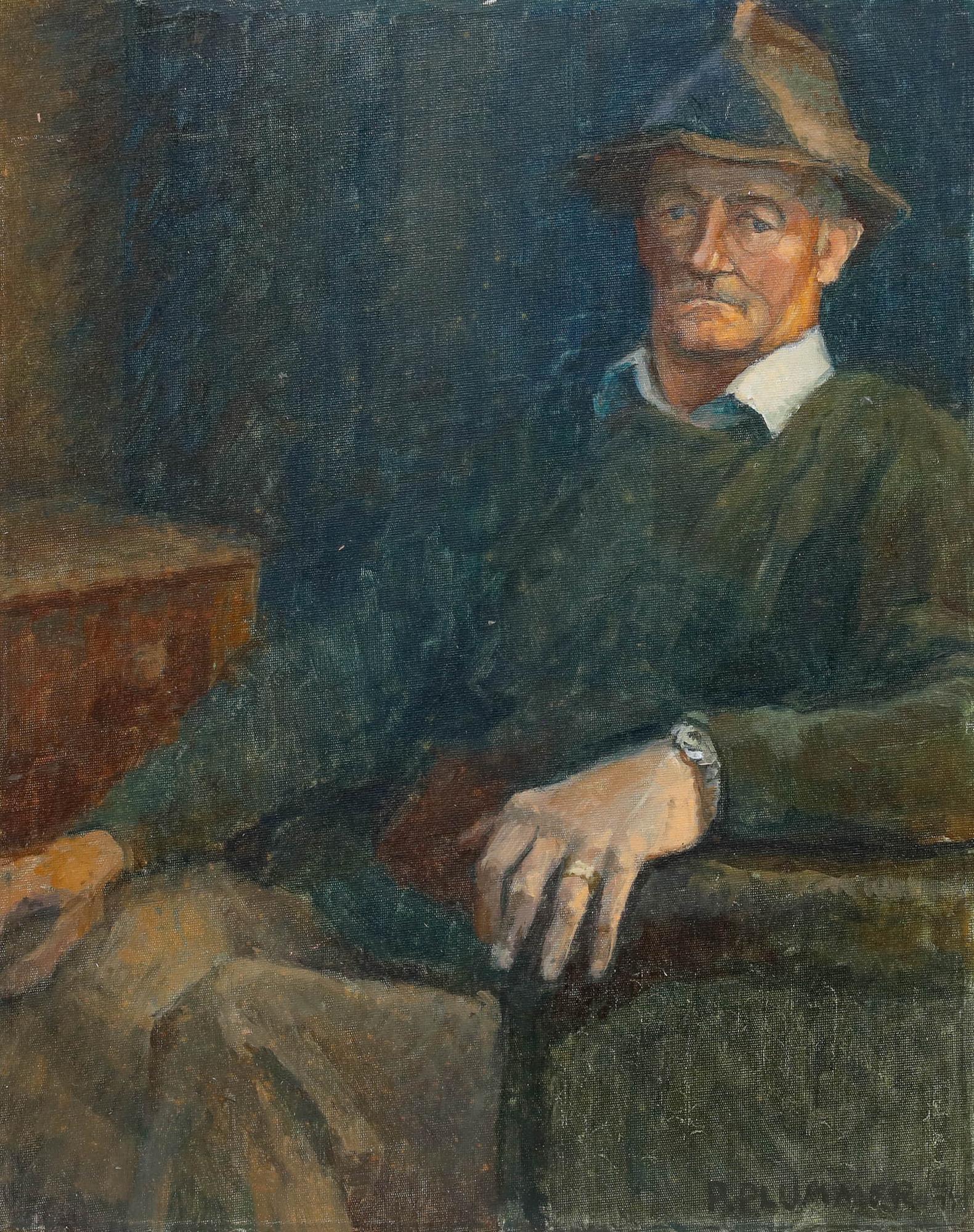 Pauline Plummer (née en 1933) - 1974 Huile, John Williams Farmer en vente 1