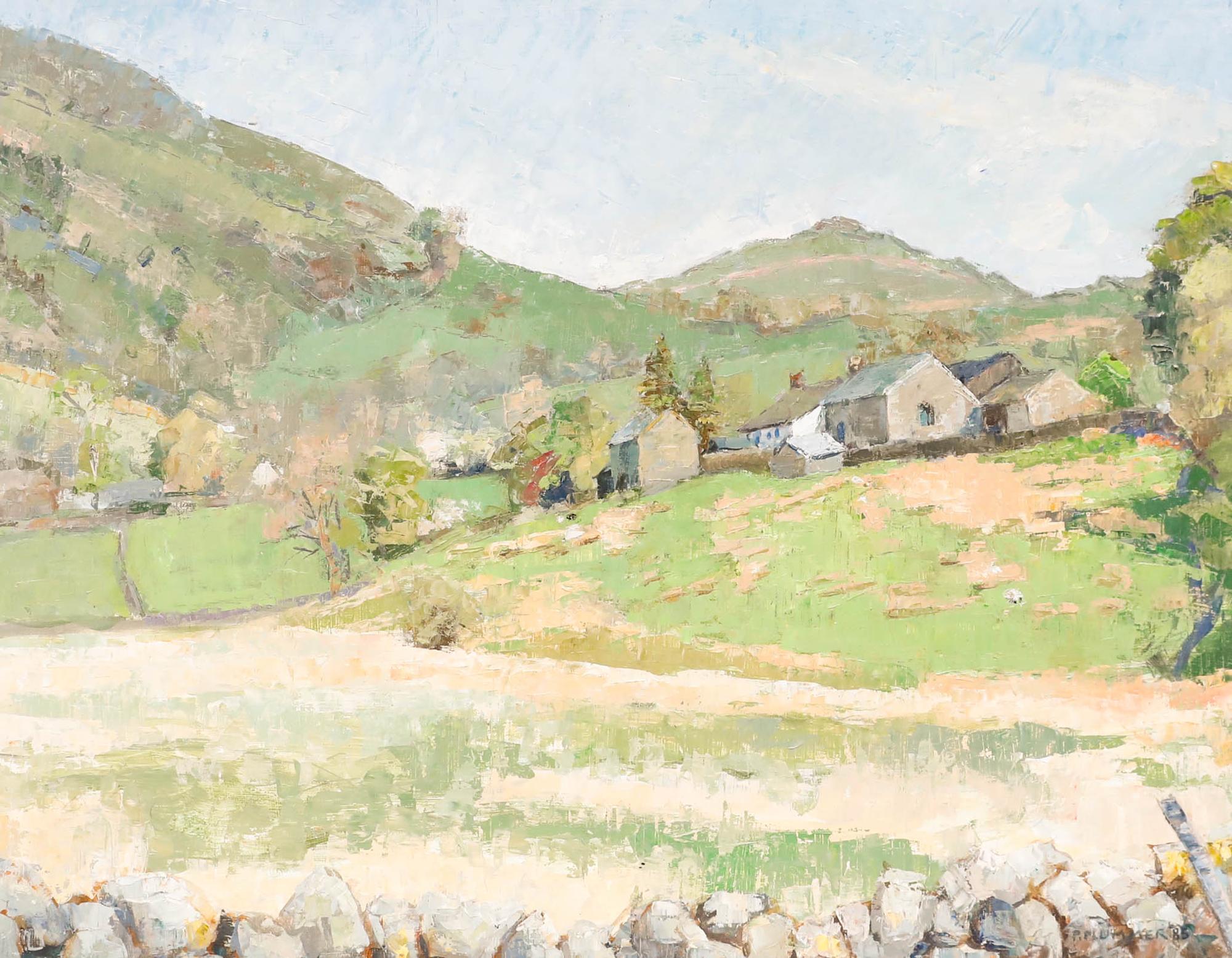 Pauline Plummer (b.1933) - 1985 Oil, Yorkshire Cottages For Sale 1