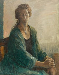 Pauline Plummer (b.1933) - 1994 Oil, Zoe in Green