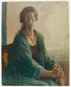 Pauline Plummer (nata nel 1933) - 1994 Olio, Zoe in Verde