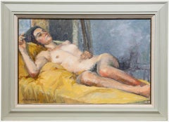 Pauline Plummer (geb. 1933) - 1999 Öl, Liegender Akt