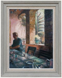 Pauline Plummer (nata nel 1933) - 2004 Olio, Interno ombroso