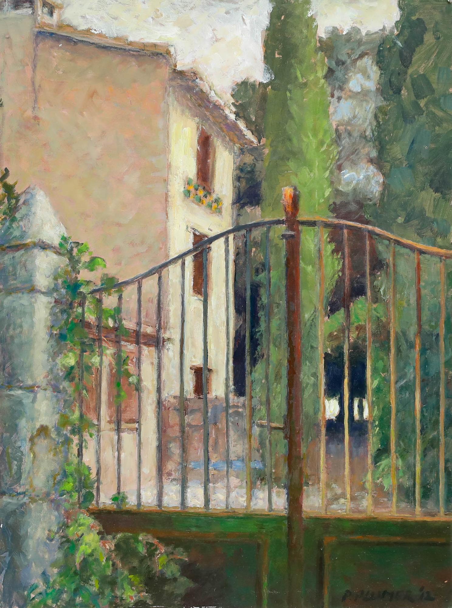 Pauline Plummer (b.1933) - 2012 Oil, A Secluded Retreat in Provence For Sale 1