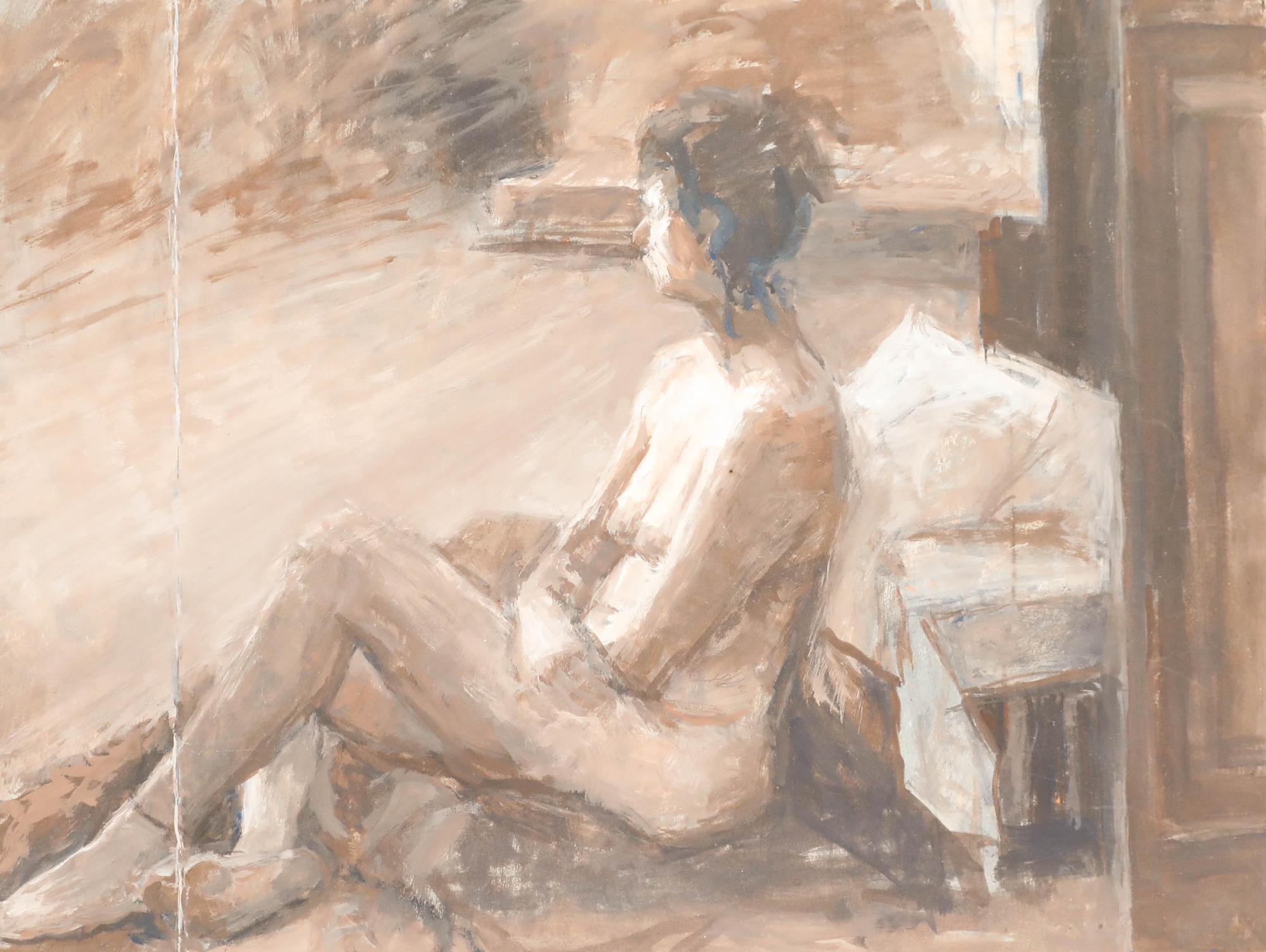 Pauline Plummer (b.1933) - 20th Century Oil, A Moment of Calm For Sale 1