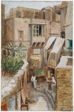 Pauline Plummer (nata nel 1933) - Olio del XX secolo, Una strada del Rajasthan