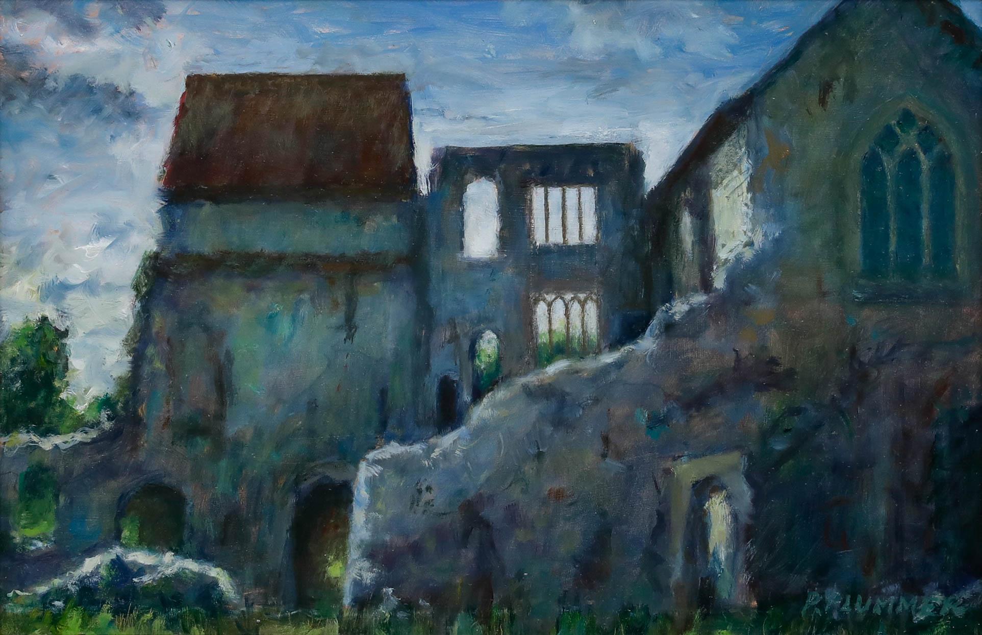 Pauline Plummer (b.1933) - 20th Century Oil, Abbey Ruins For Sale 1