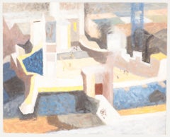 Pauline Plummer (geb.1933) - 20. Jahrhundert Öl, Architekturstudie
