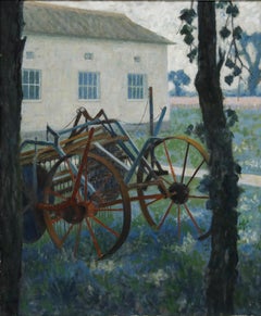 Pauline Plummer (née en 1933) - Huile du XXe siècle, Foin dans les campanules