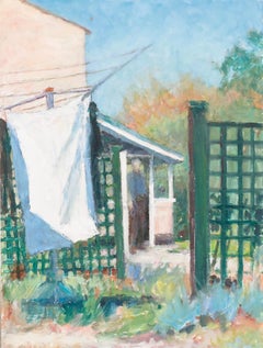 Pauline Plummer (geb. 1933) - 20. Jahrhundert Öl, Im Gewächshaus