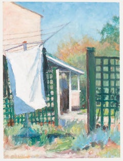 Pauline Plummer (geb. 1933) - 20. Jahrhundert Öl, Im Gewächshaus