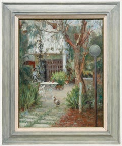 Pauline Plummer (geb. 1933) - 20. Jahrhundert Öl, Mallorquinischer Innenhof