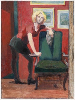 Pauline Plummer (née en 1933) - 20e siècle Huile, Model au RWS