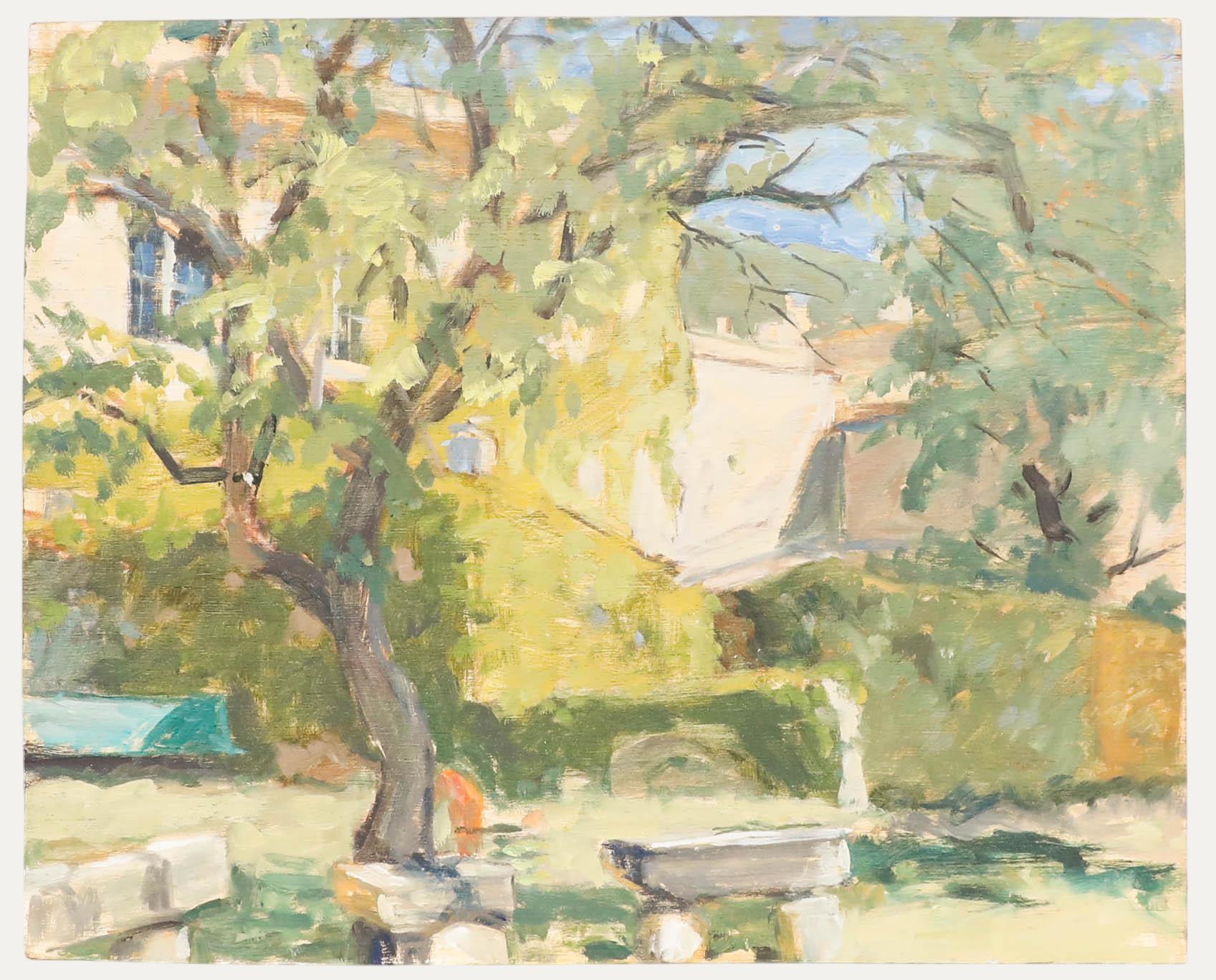 Pauline Plummer (geb.1933) - 20. Jahrhundert Öl, Monieux