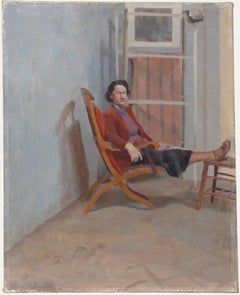 Pauline Plummer (b.1933) - 20th Century Oil, On the Sunlit Porch