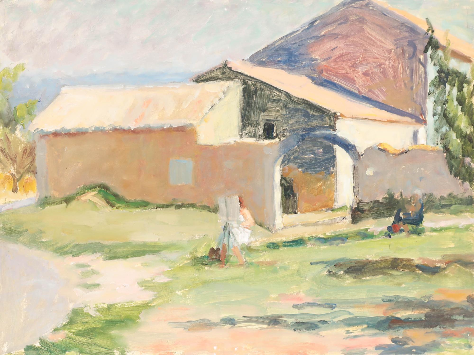 Pauline Plummer (b.1933) - 20th Century Oil, Painting at the Farm For Sale 1