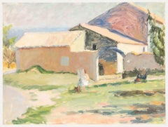 Pauline Plummer (geb. 1933) - 20. Jahrhundert Öl, Gemälde auf dem Bauernhof