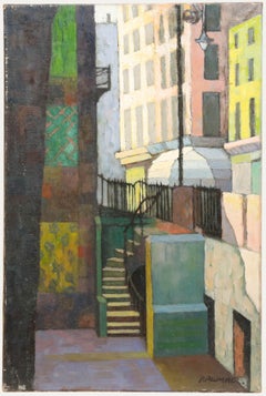 Pauline Plummer (nata nel 1933) - Olio del XX secolo, Patchwork