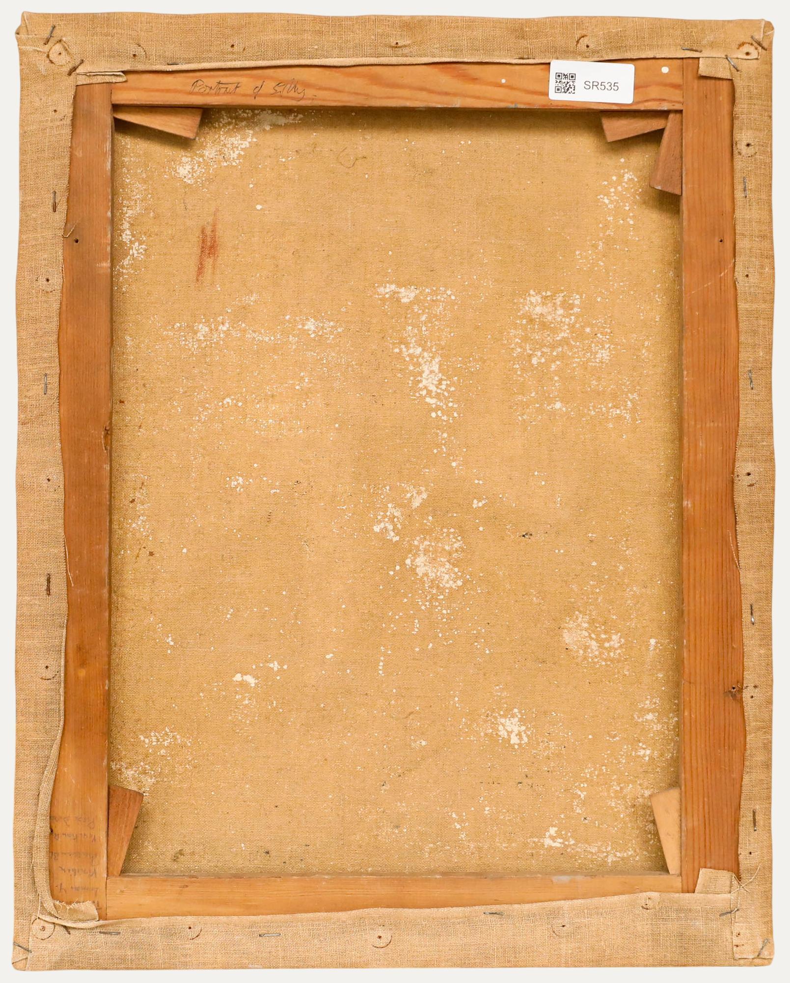 Pauline Plummer (née en 1933) - 20e siècle Huile, Portrait d'Emis en vente 2