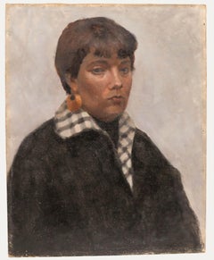 Pauline Plummer (née en 1933) - 20e siècle Huile, Portrait d'Emis