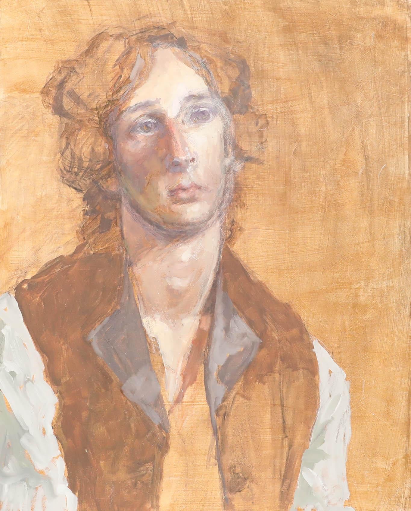 Pauline Plummer (née en 1933) - 20e siècle Huile, Portrait de Harry en vente 1