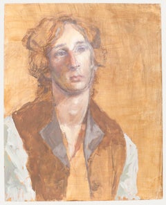 Pauline Plummer (née en 1933) - 20e siècle Huile, Portrait de Harry