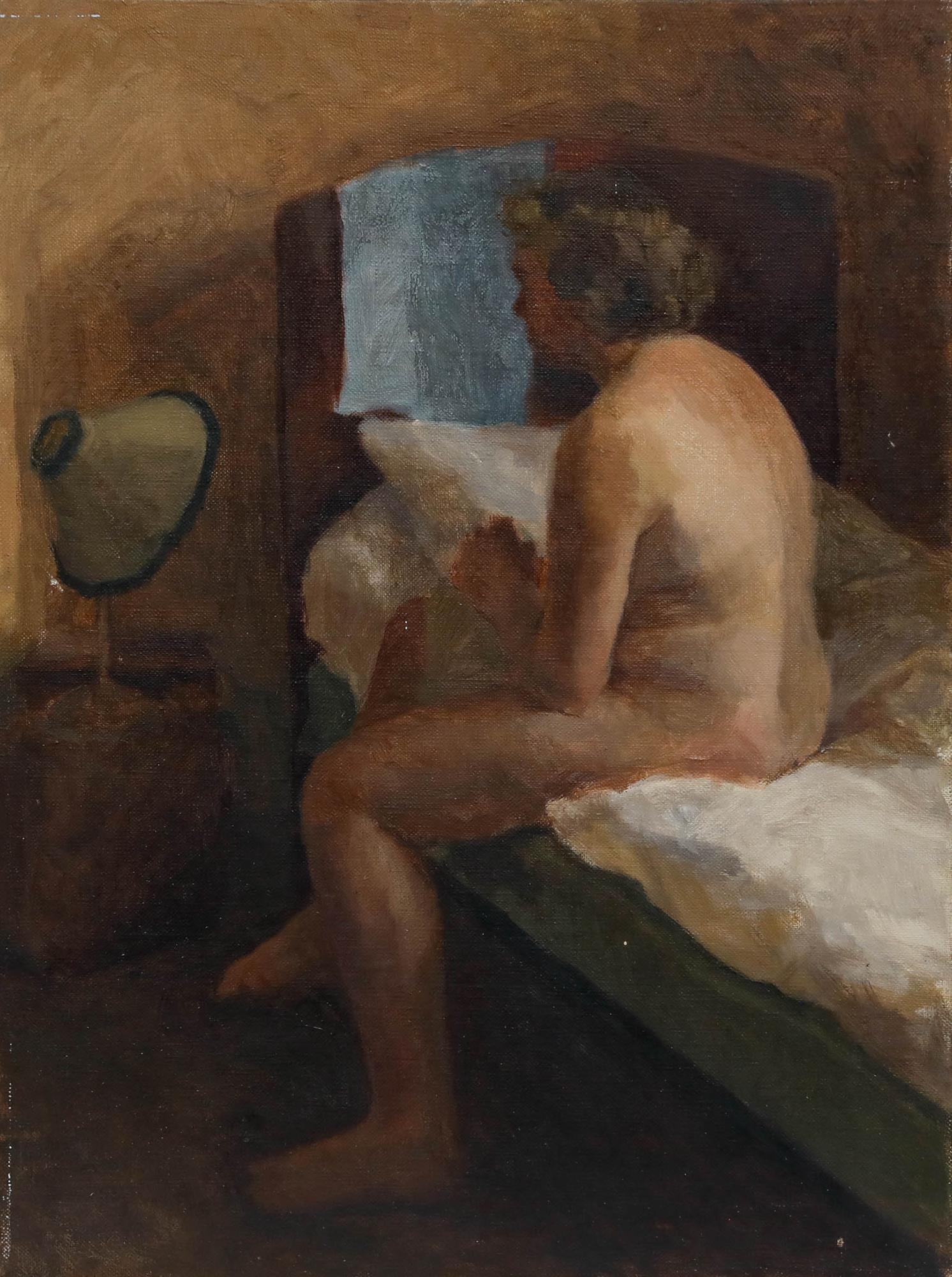 Pauline Plummer (b.1933) - 20th Century Oil, Ready for Bed For Sale 1