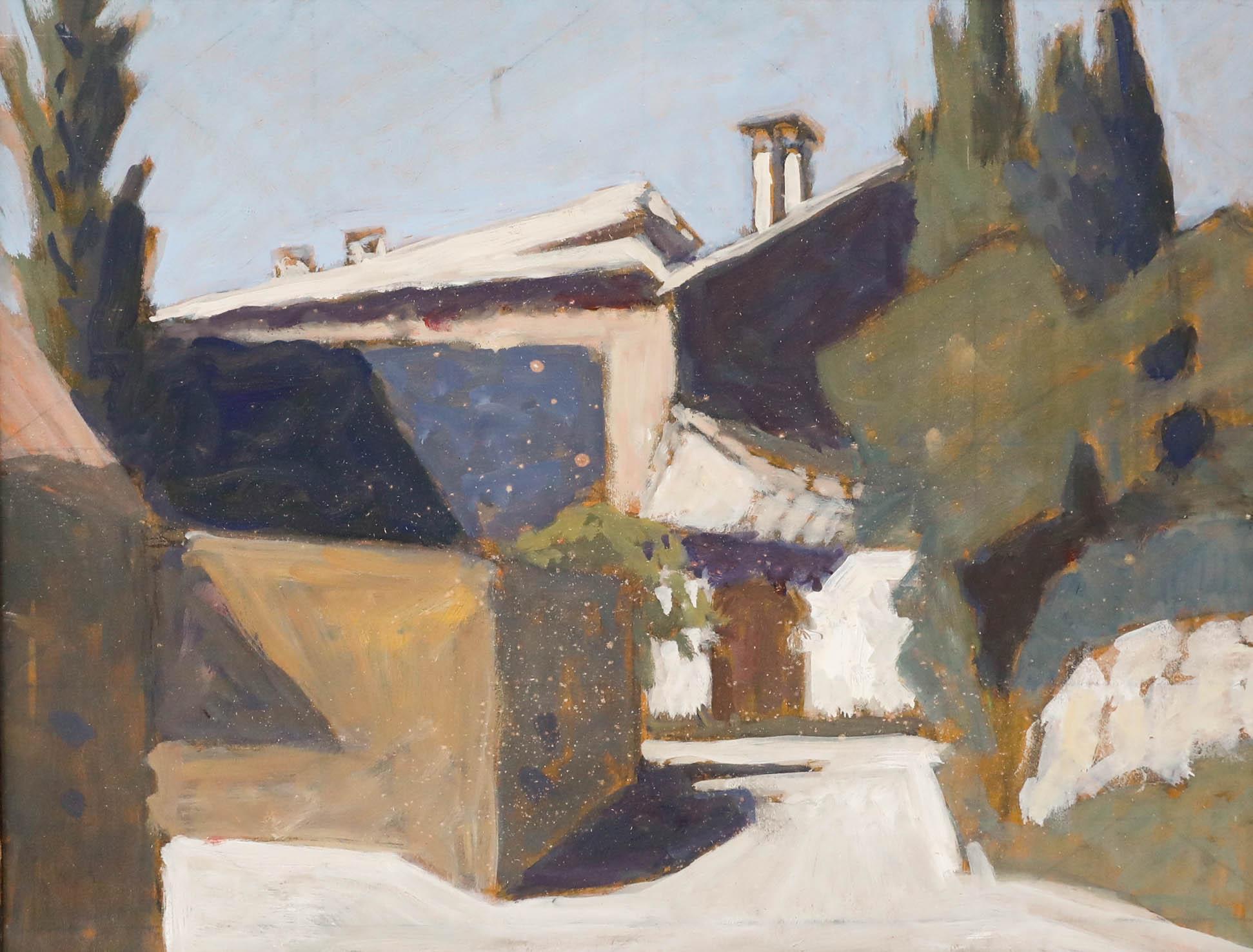 Pauline Plummer (née en 1933) - 20e siècle Huile, Rue enneigée en vente 1