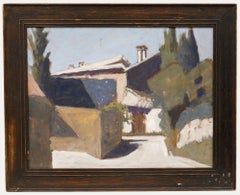 Pauline Plummer (née en 1933) - 20e siècle Huile, Rue enneigée