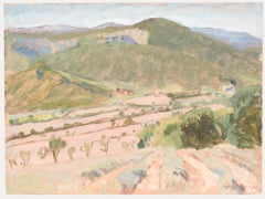 Pauline Plummer (geb. 1933) - 20. Jahrhundert Öl, Spanische Landschaft