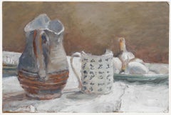 Pauline Plummer (b.1933) - 20th Century Oil, Still Life of a Jug & Cup