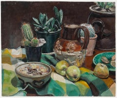 Pauline Plummer (b.1933) - 20th Century Oil, Still Life with Cacti